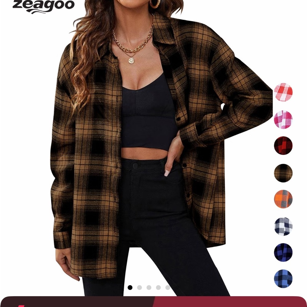 Brown flannel shirt